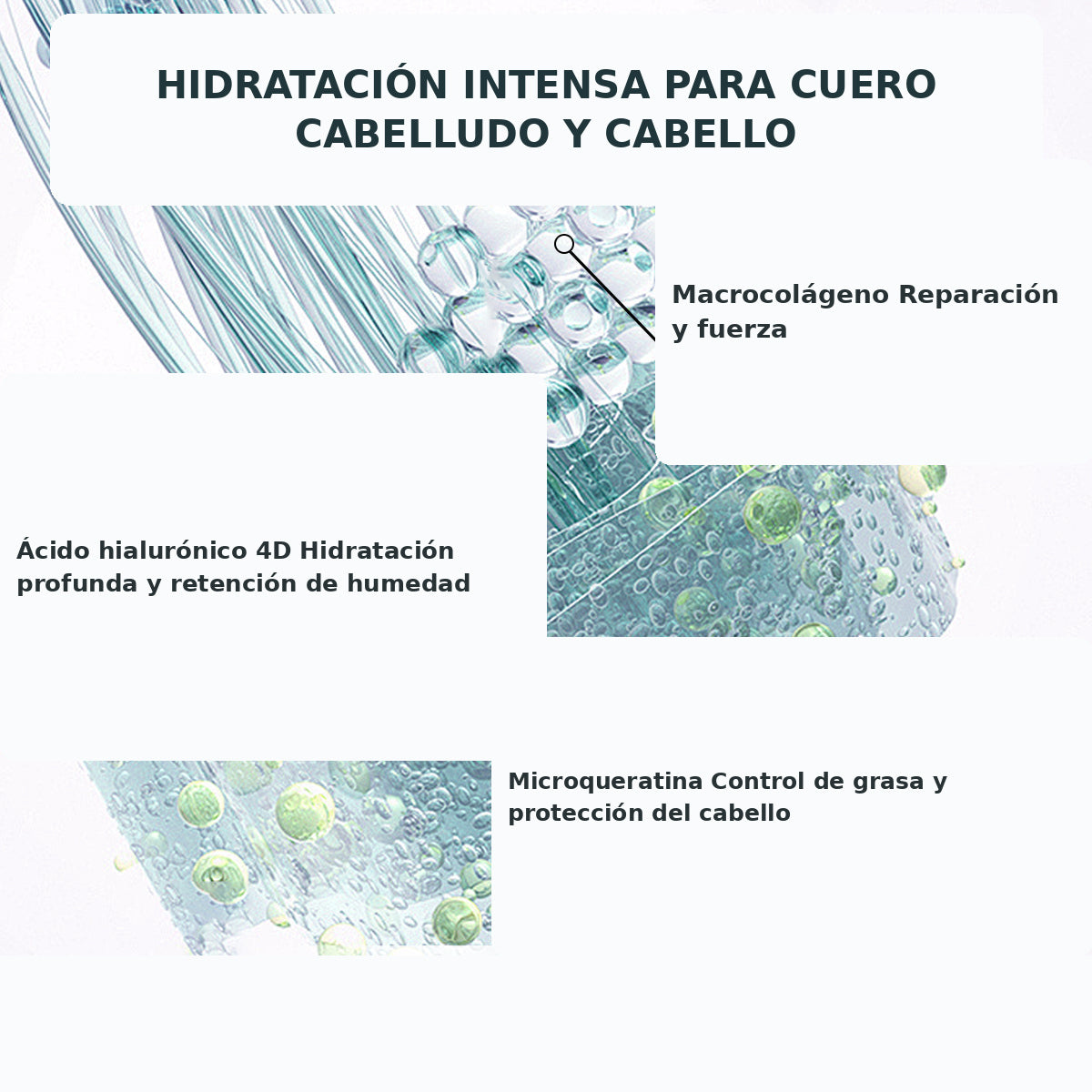 Hidratación del cuero cabelludo y el cabello