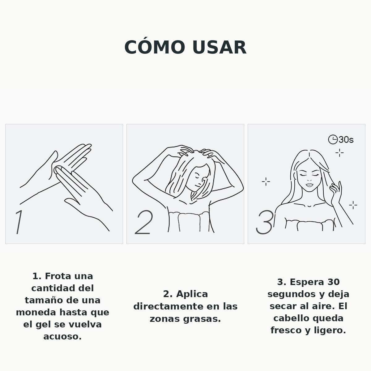 Cómo usar el shampoo seco en gel
