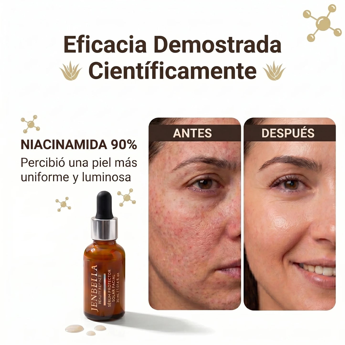 Jenbella Ultra Serum SPF50+ “Niacinamida + Aloe Vera + Vitamina E”