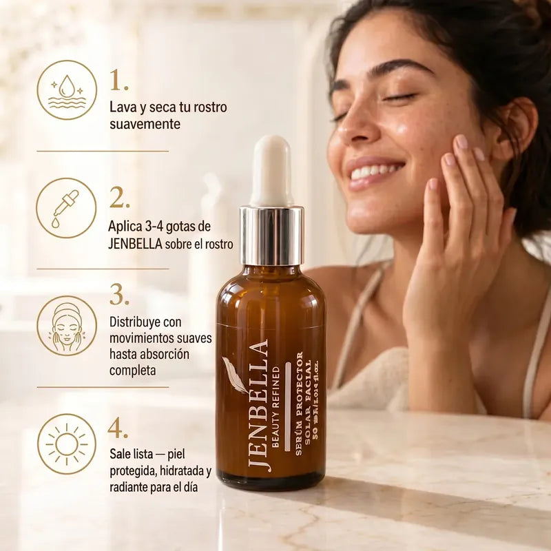 Cómo aplicar el sérum protector solar JENBELLA